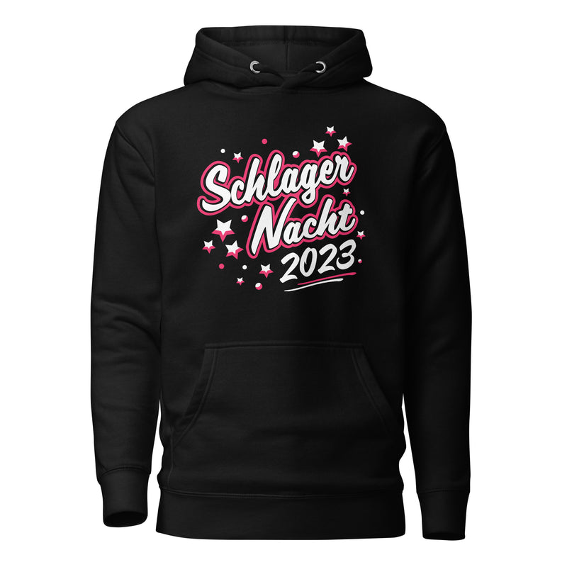 Schlagernacht 2023 I Herren Trend Kapuzenpullover (Schwarz, Navy Blau)